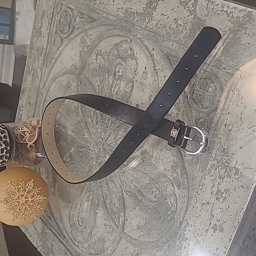 STEVE MADDEN WOMEN'S BLACK VEGAN LEATHER BELT LIKE NEW